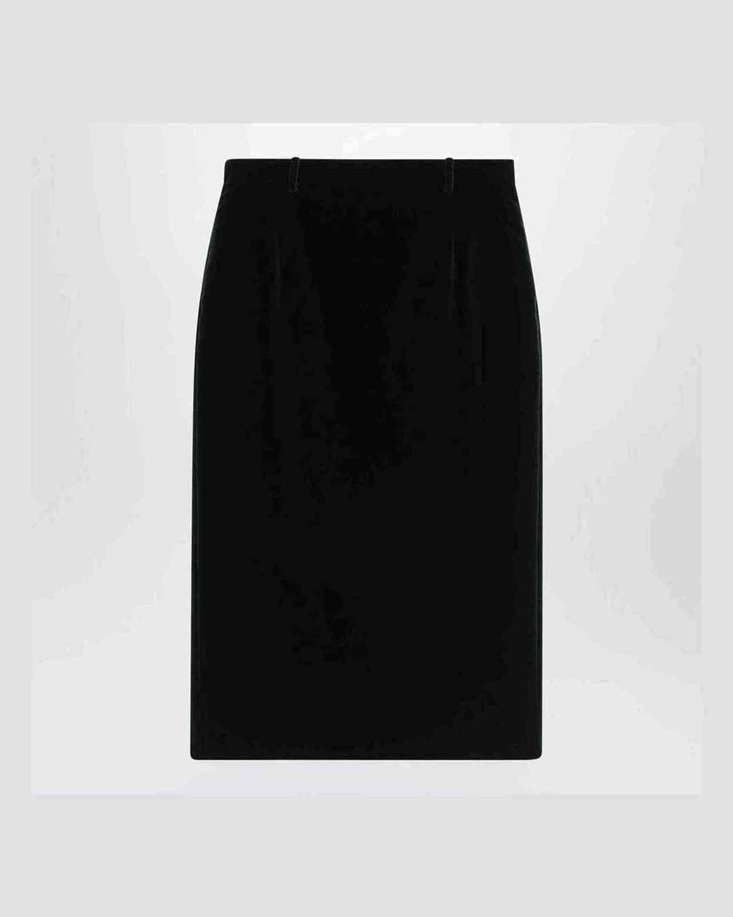 Saint Laurent Green Velvet Wrap Midi Skirt Glam Steals