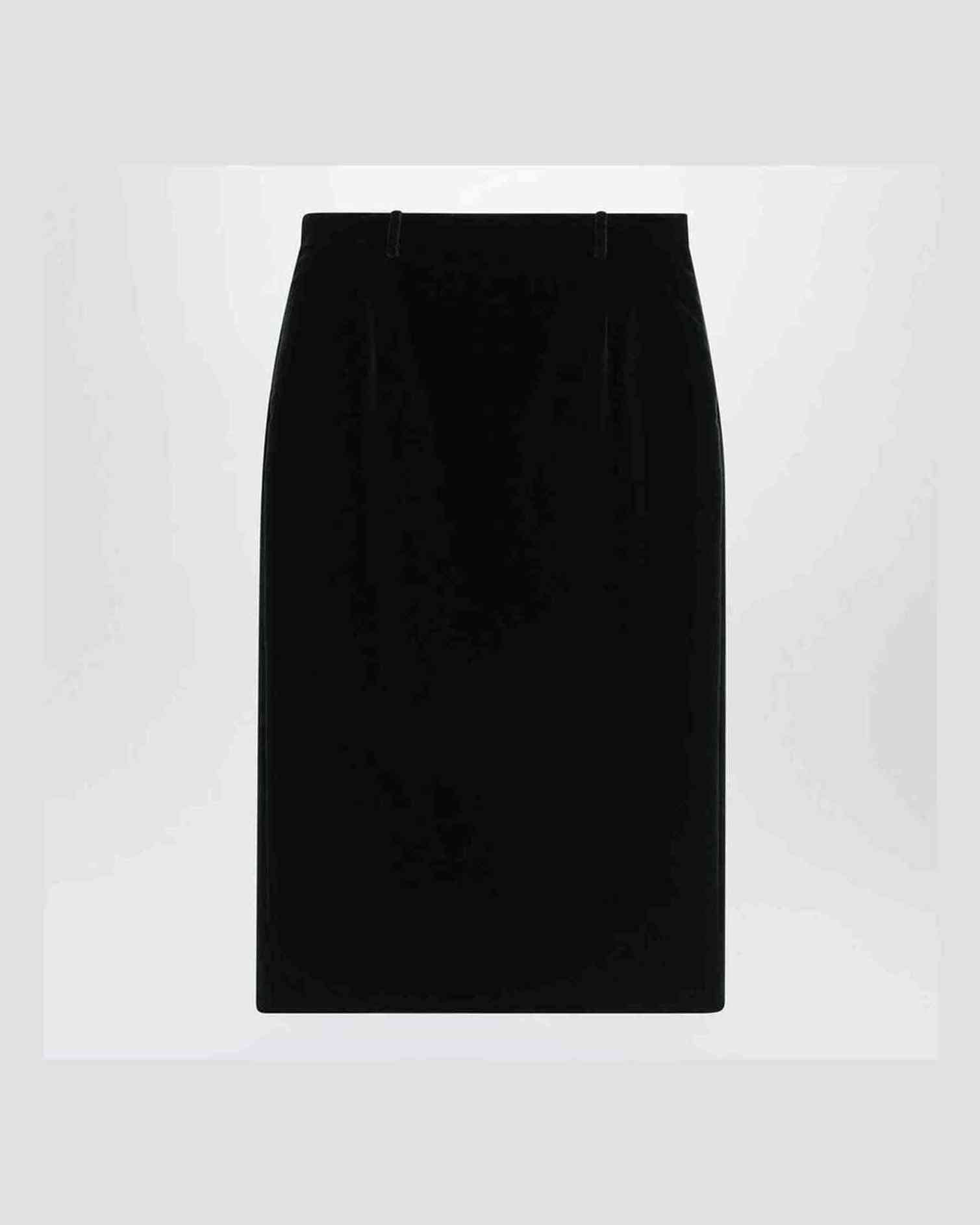 Saint Laurent Green Velvet Wrap Midi Skirt Glam Steals