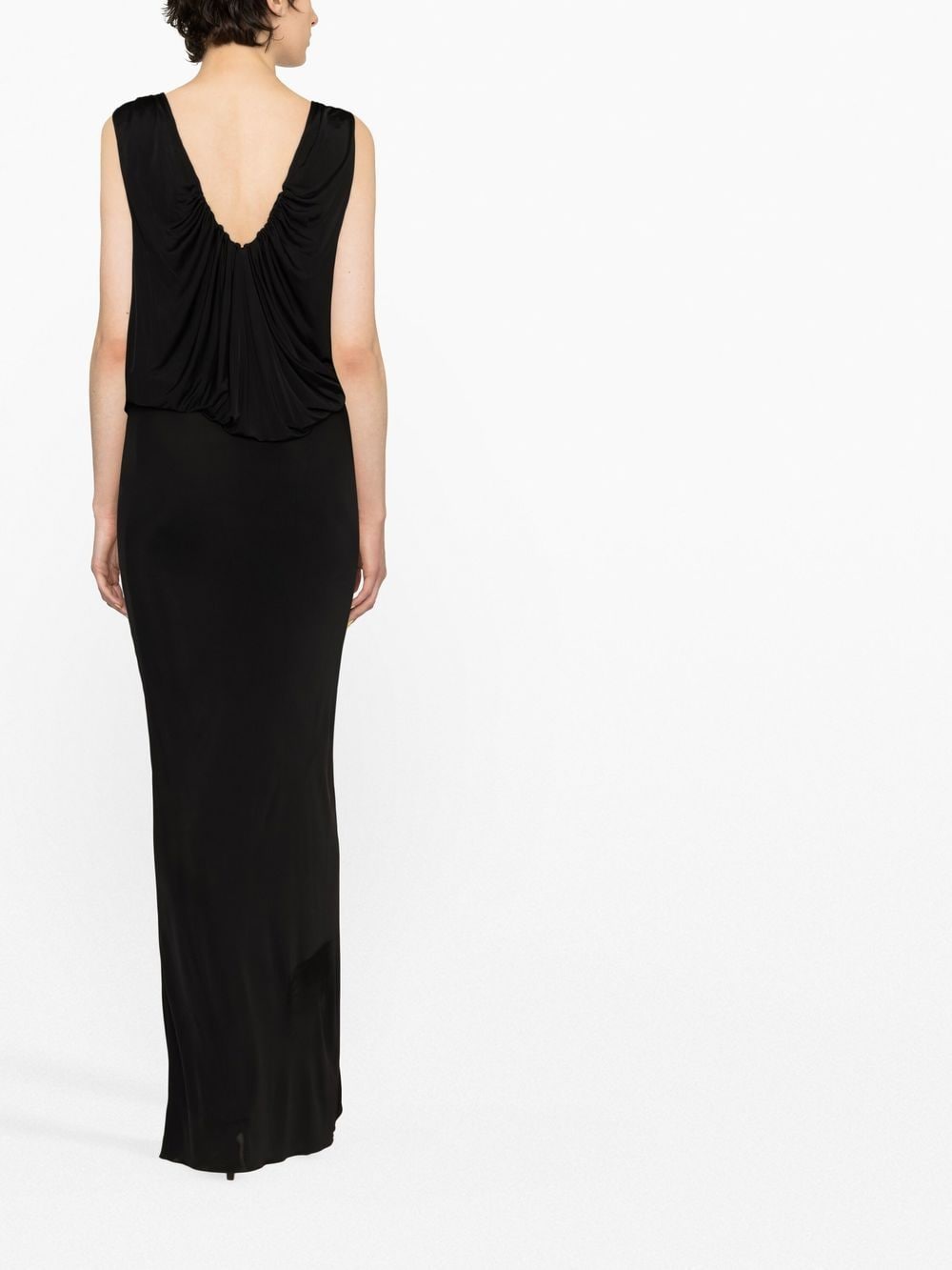 Saint Laurent Jersey Draped Sleeveless Dress Glam Steals
