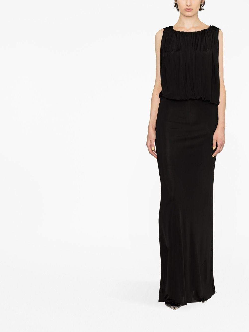Saint Laurent Jersey Draped Sleeveless Dress Glam Steals