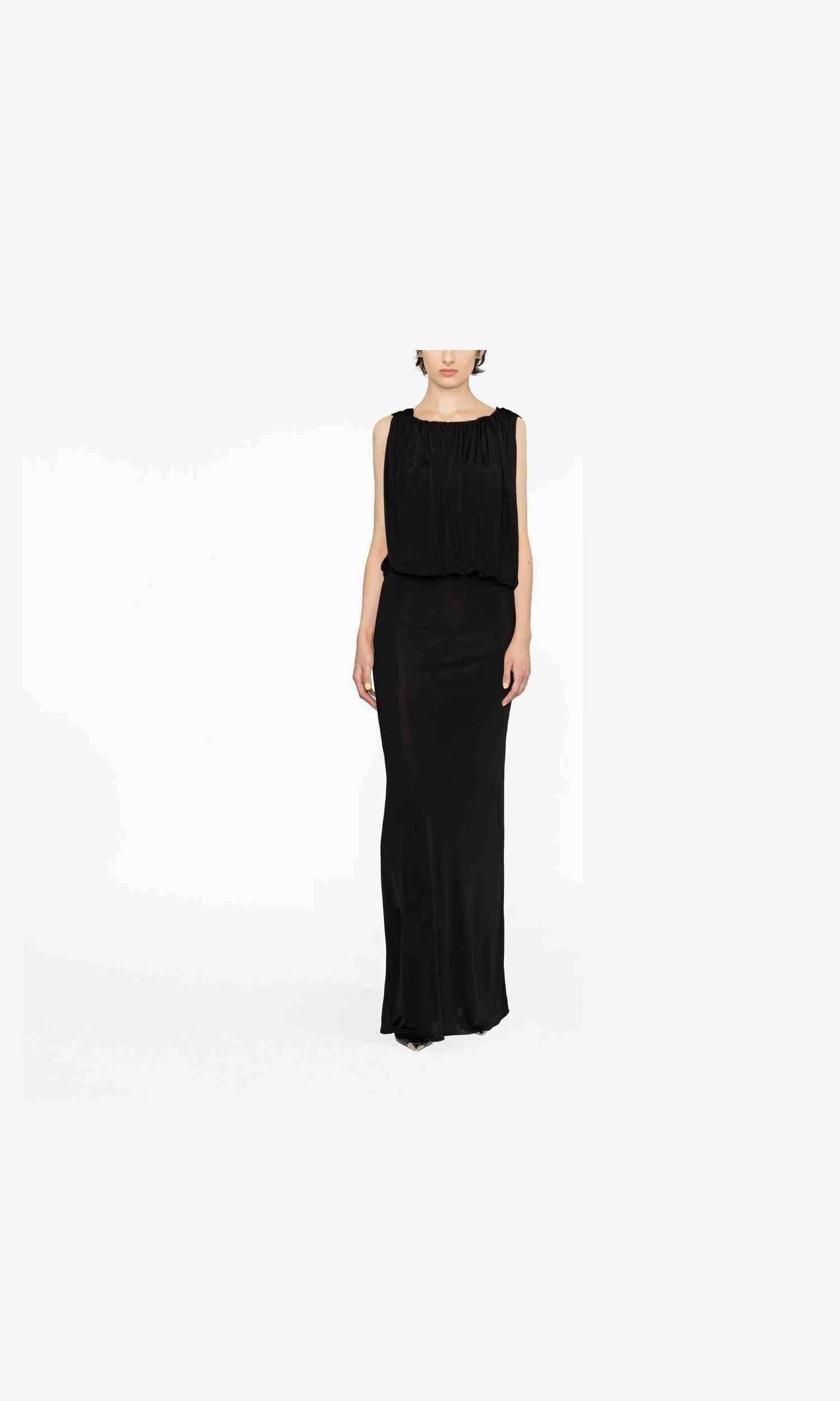 Saint Laurent Jersey Draped Sleeveless Dress Glam Steals