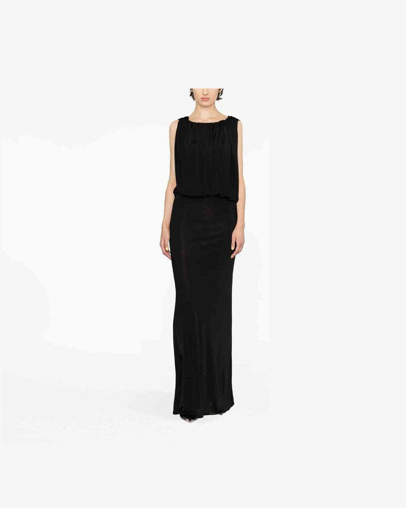 Saint Laurent Jersey Draped Sleeveless Dress Glam Steals