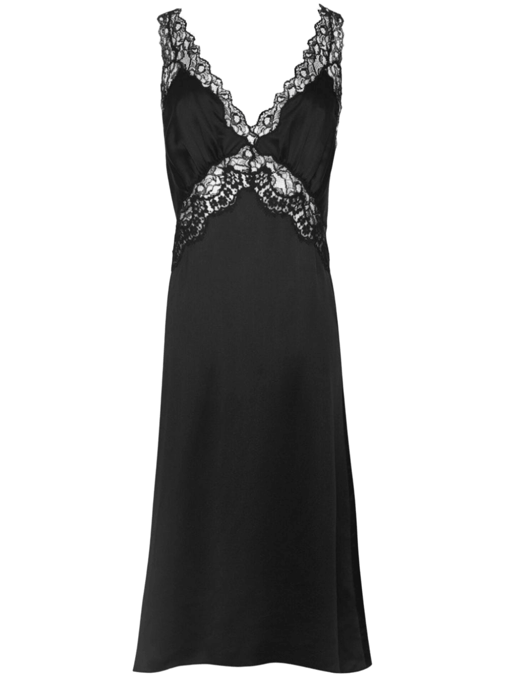 Saint Laurent Lace Panel Midi Dress Glam Steals