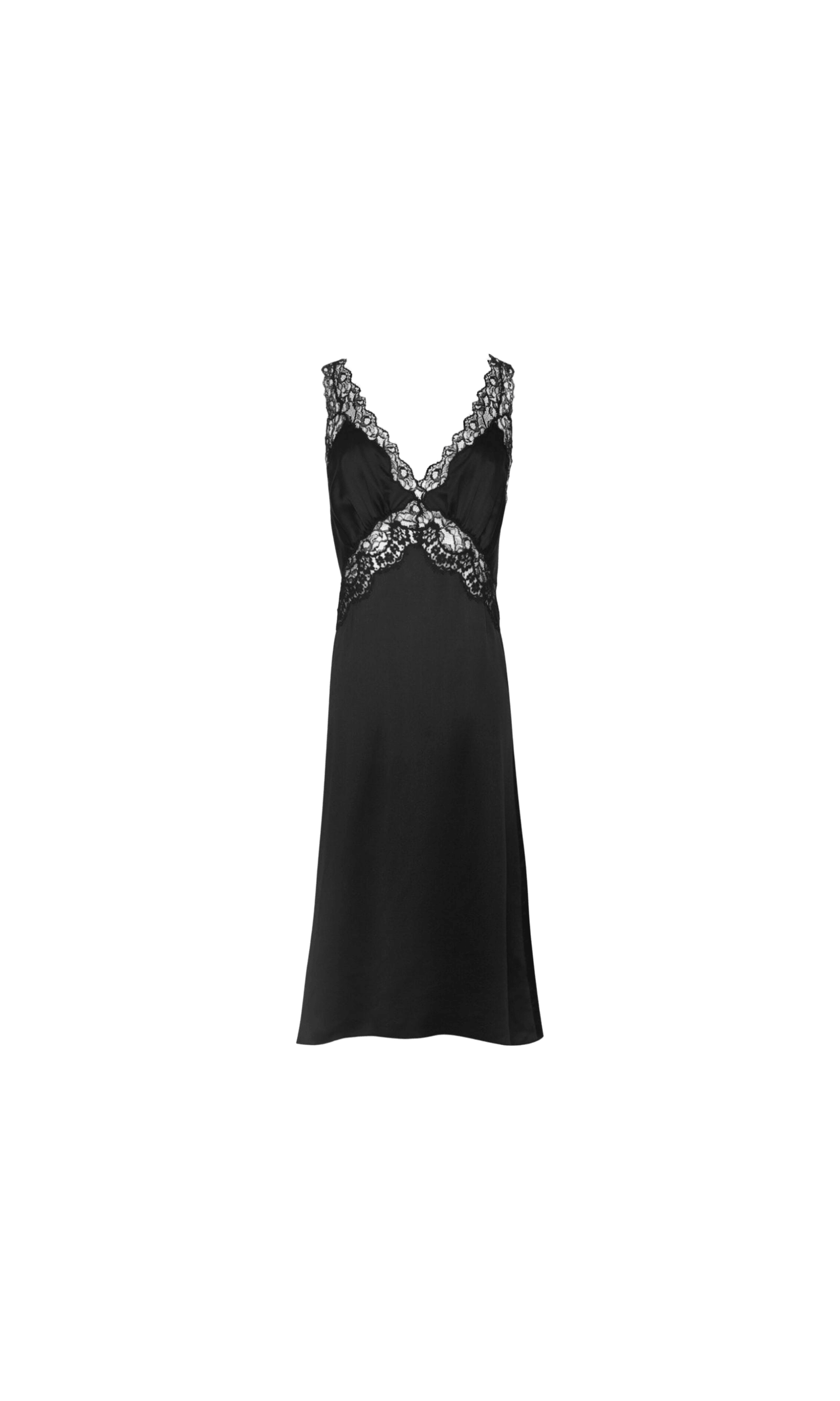 Saint Laurent Lace Panel Midi Dress Glam Steals