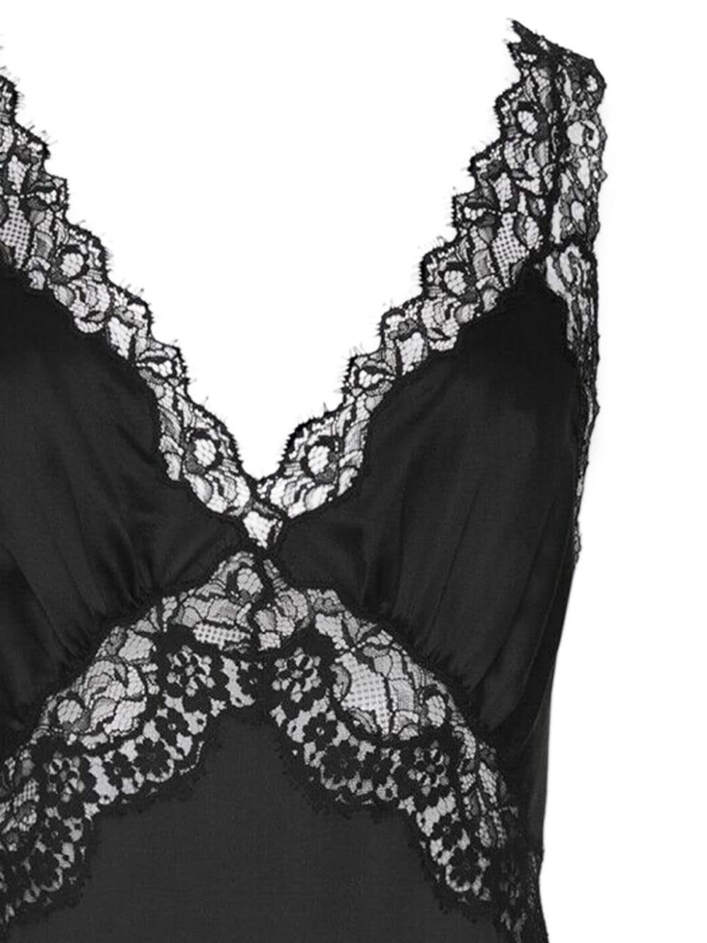 Saint Laurent Lace Panel Midi Dress Glam Steals