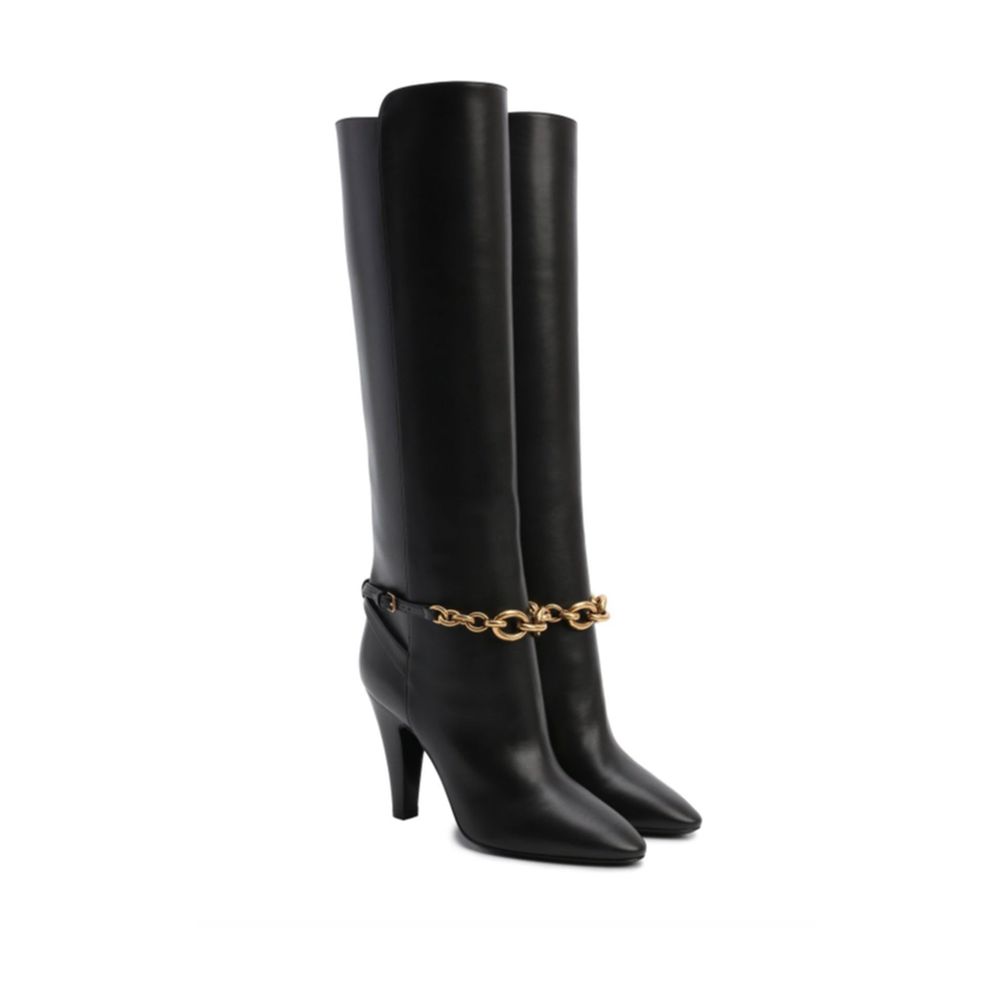Saint Laurent Leather Boots Glam Steals