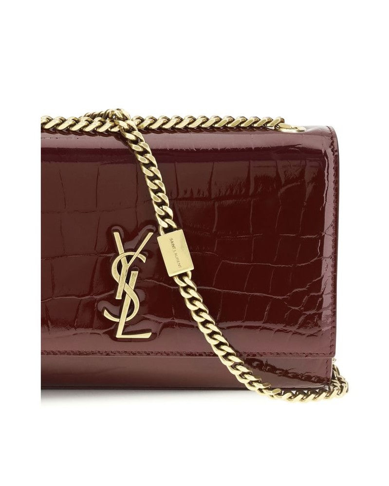 Saint Laurent Leather Bordeaux Calf Bos Taurus Shoulder Bag Glam Steals