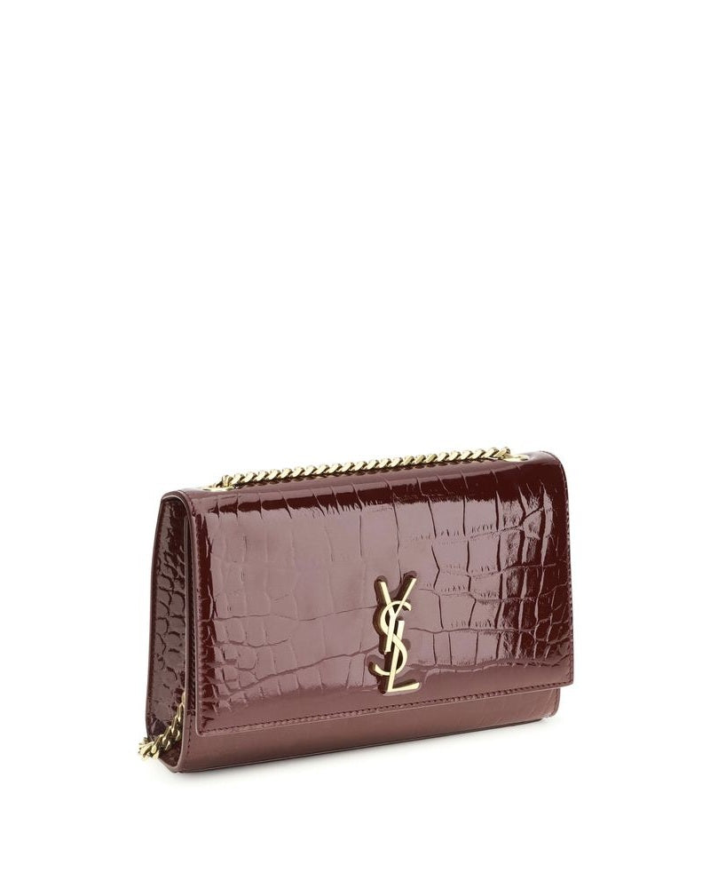 Saint Laurent Leather Bordeaux Calf Bos Taurus Shoulder Bag Glam Steals