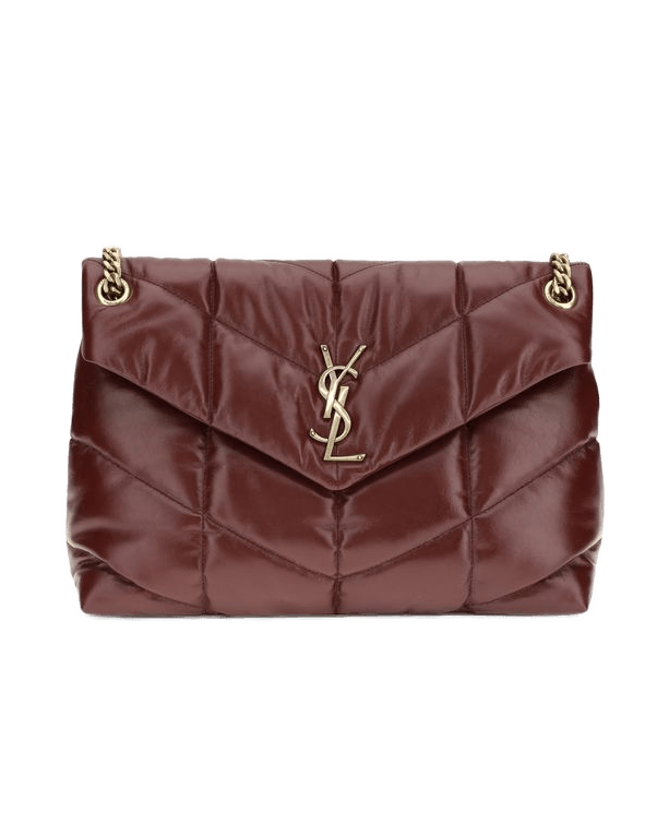 Saint Laurent Leather Bordeaux Calf Bos Taurus Shoulder Bag Glam Steals