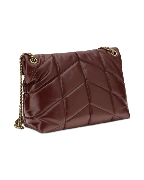 Saint Laurent Leather Bordeaux Calf Bos Taurus Shoulder Bag Glam Steals