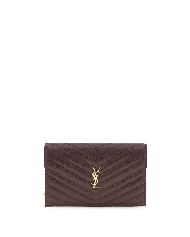 Saint Laurent Leather Bordeaux Calf Bos Taurus Wallet Glam Steals