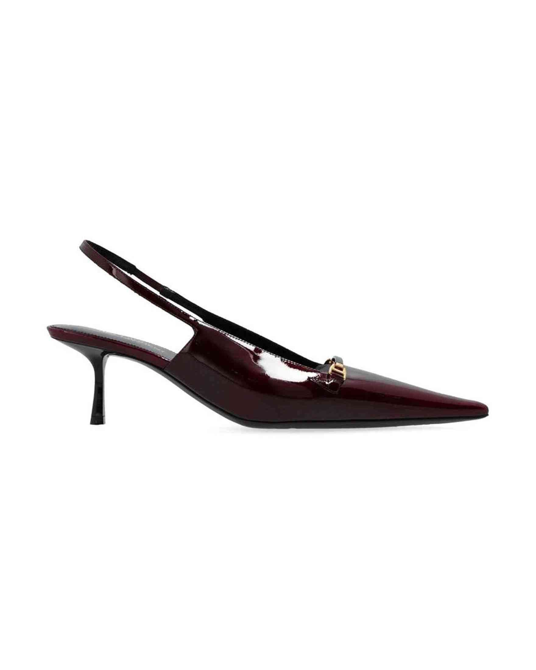 Saint Laurent Leather Carine Slingback Pumps Glam Steals