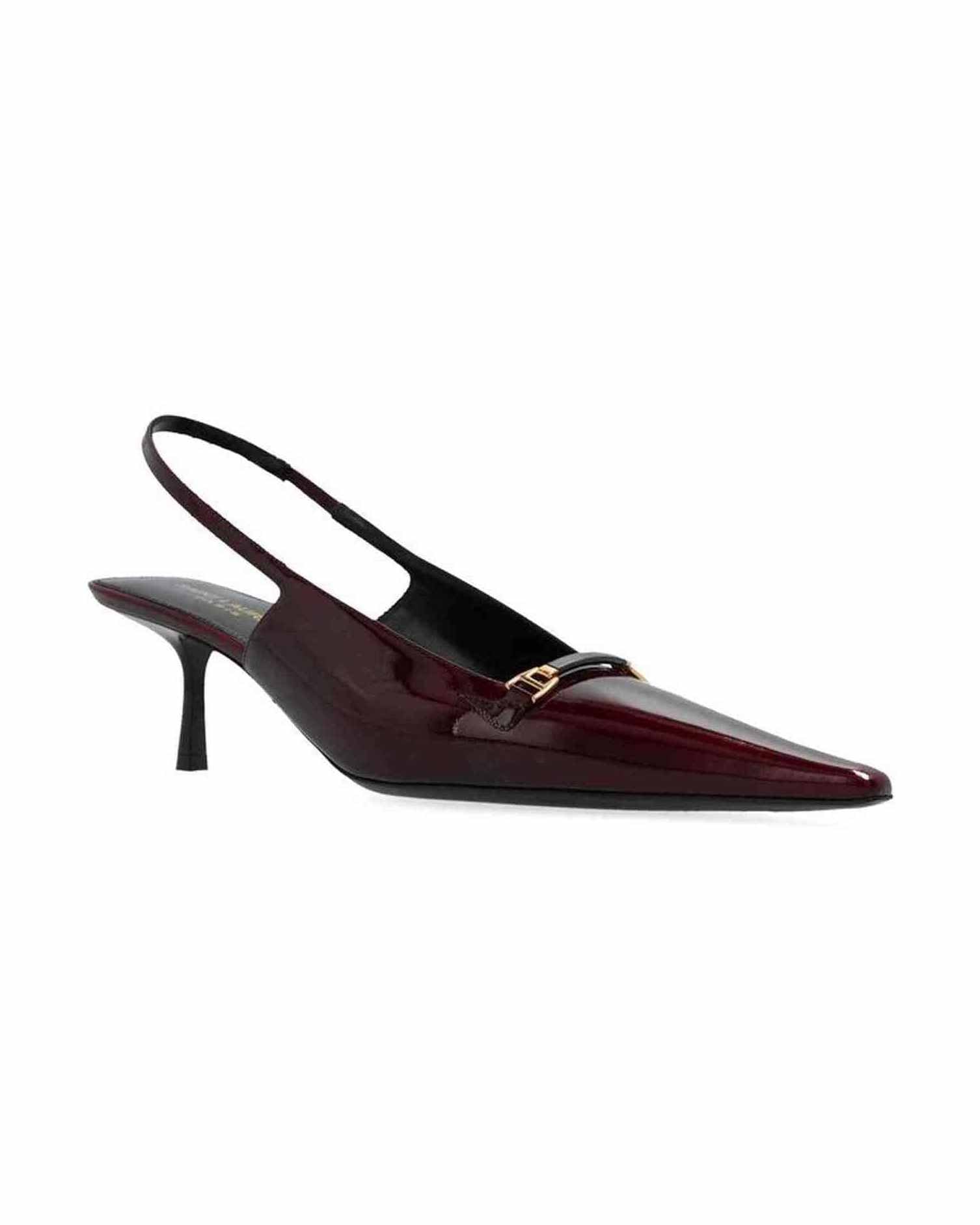 Saint Laurent Leather Carine Slingback Pumps Glam Steals