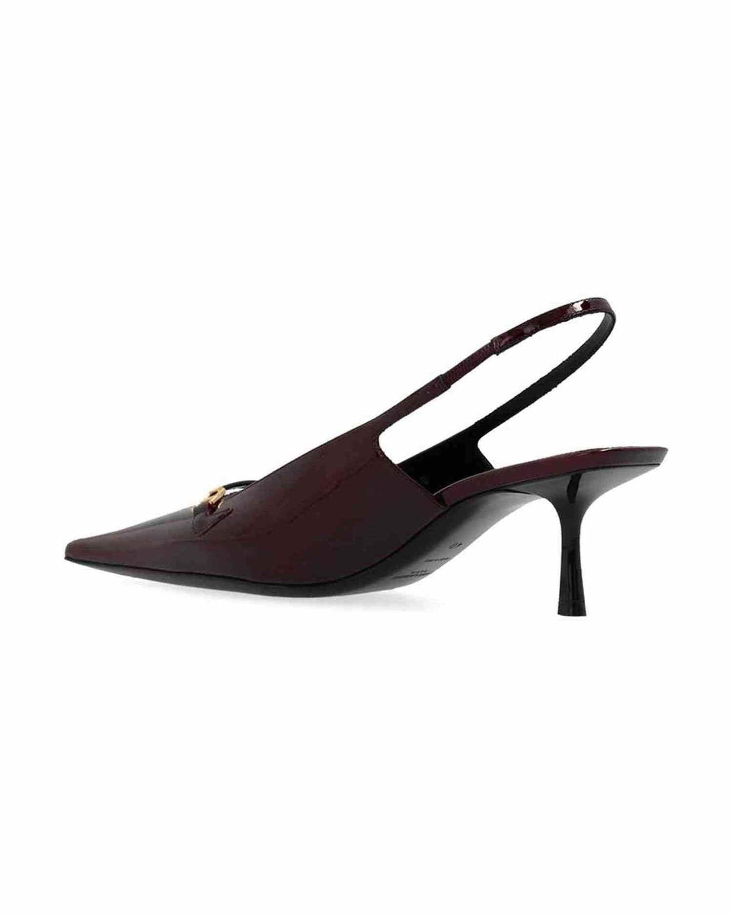 Saint Laurent Leather Carine Slingback Pumps Glam Steals