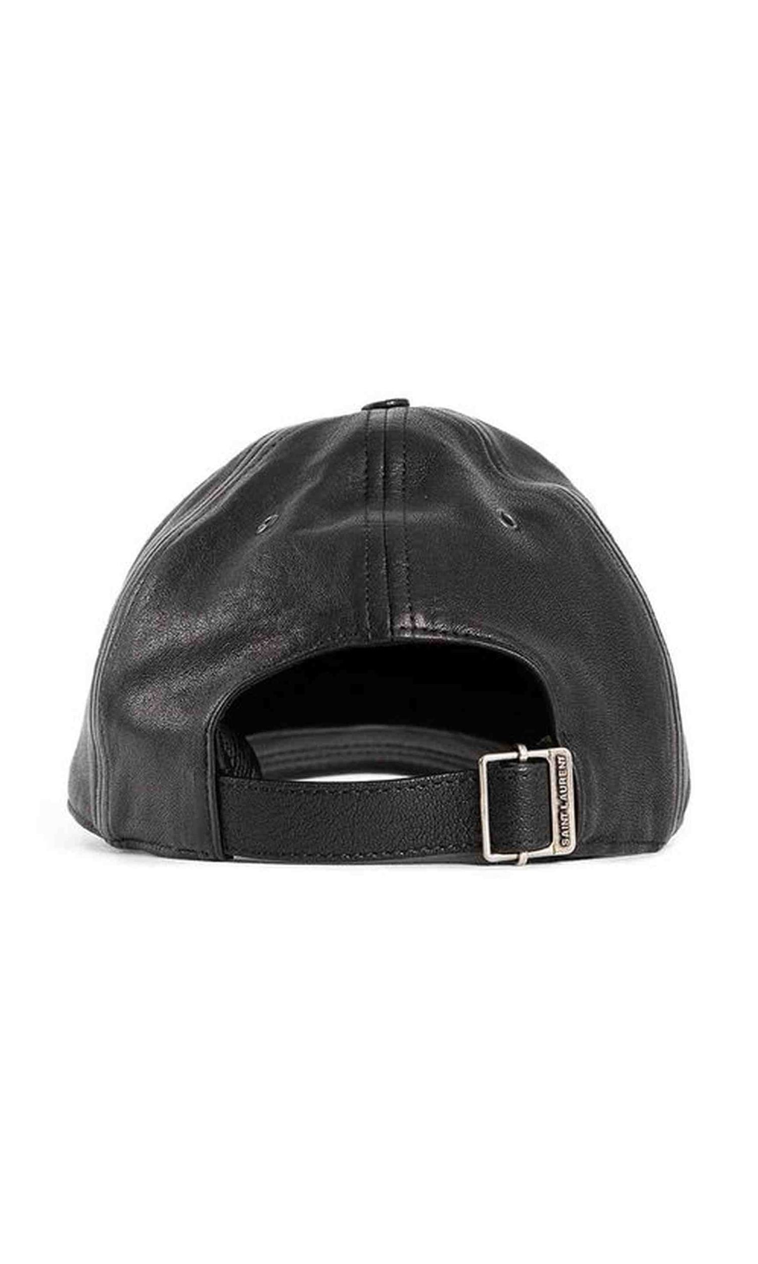 Saint Laurent Leather Cassandre Cap Glam Steals