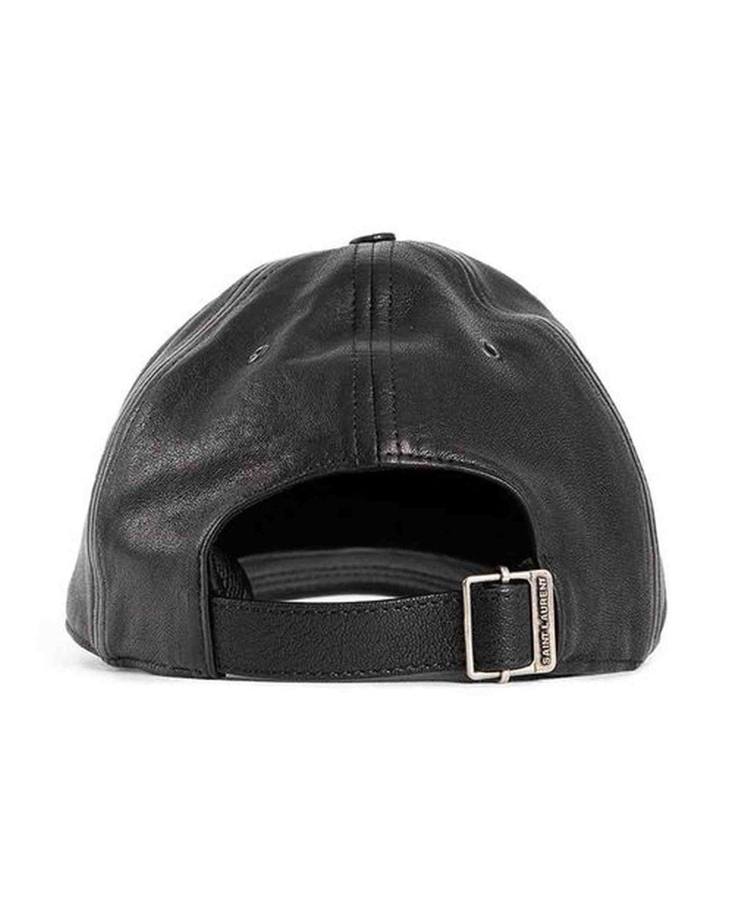 Saint Laurent Leather Cassandre Cap Glam Steals