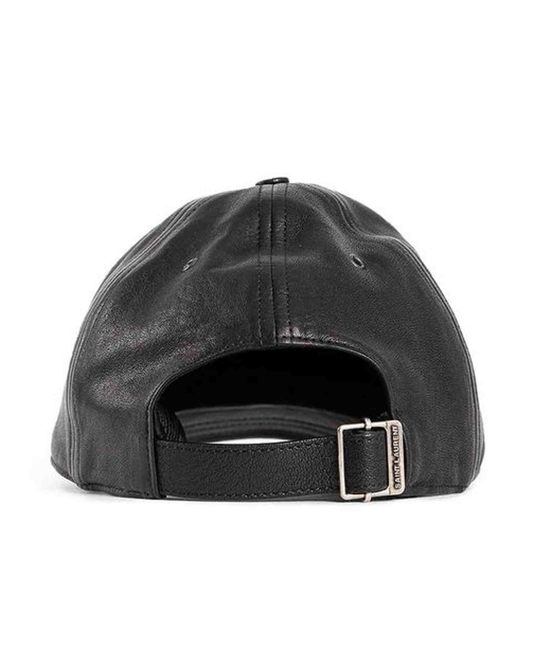 Saint Laurent Leather Cassandre Cap Glam Steals