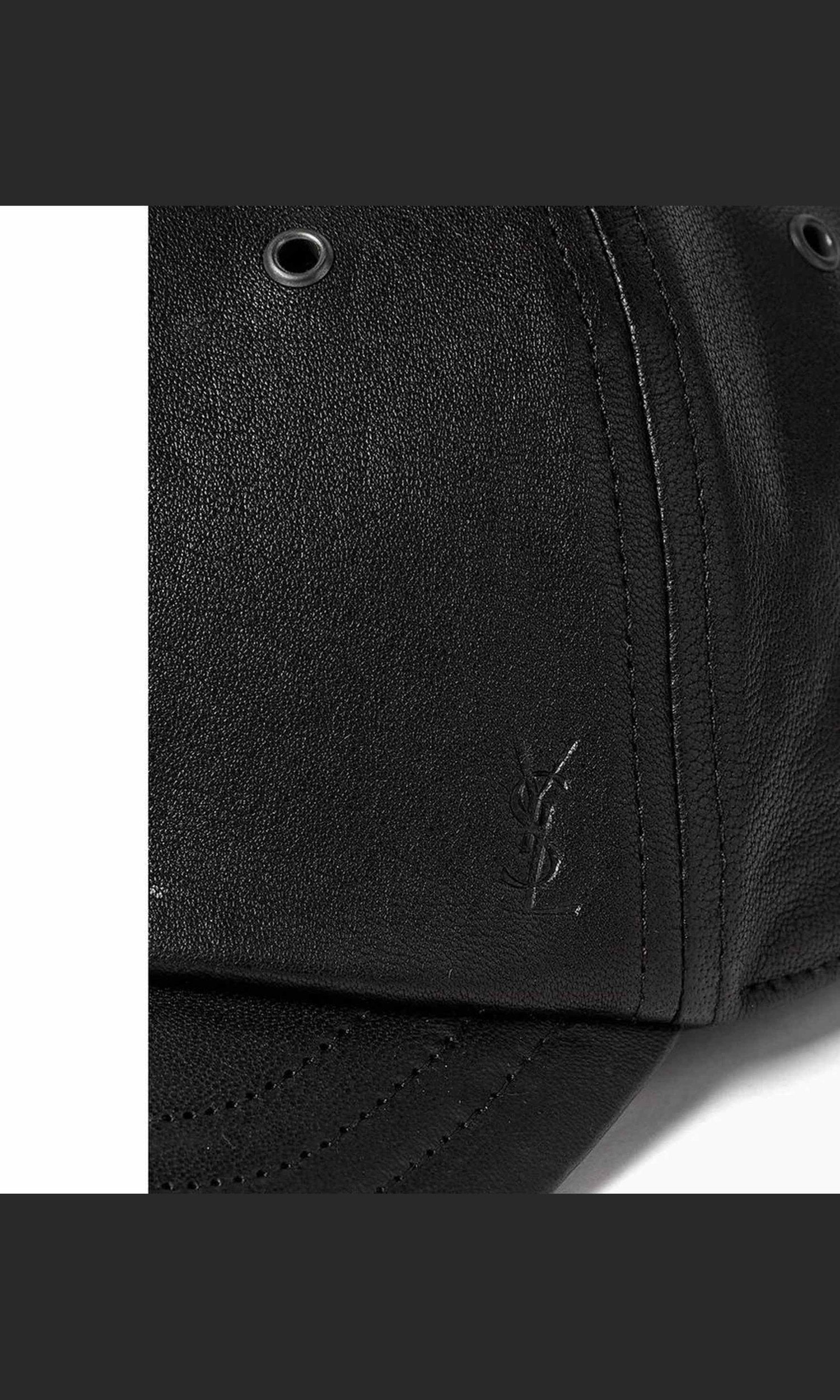 Saint Laurent Leather Cassandre Cap Glam Steals