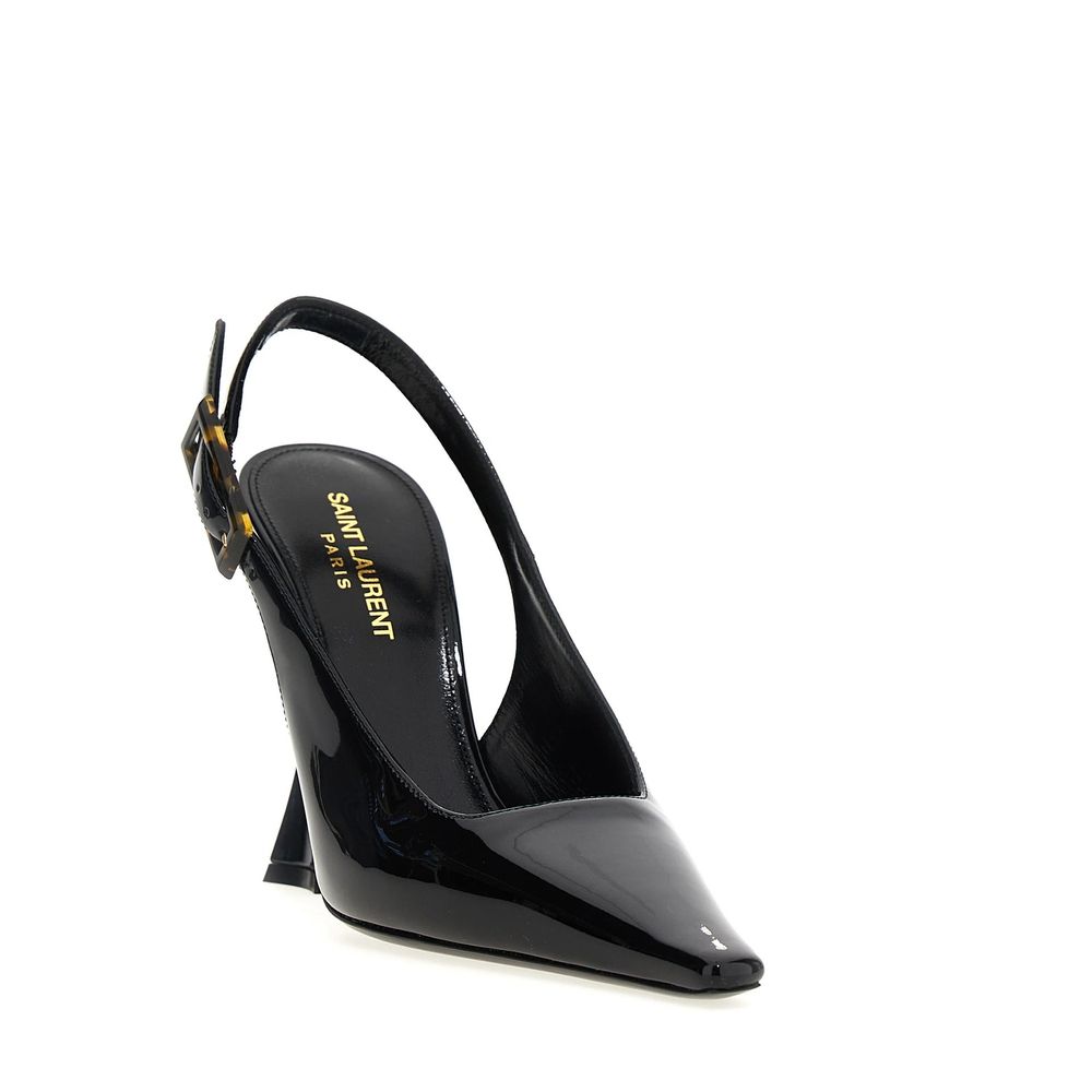 Saint Laurent Leather Dune Slingback Pumps Glam Steals