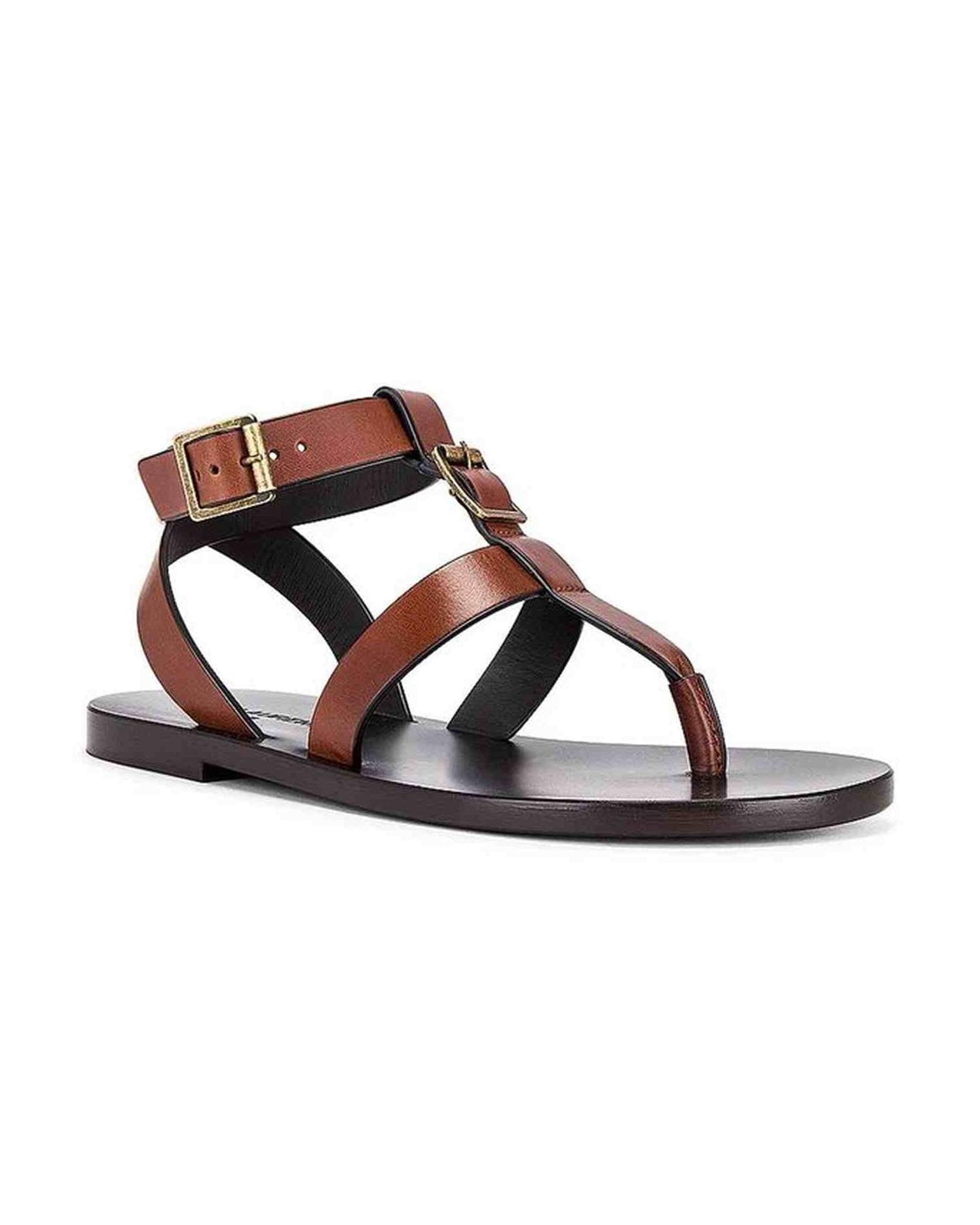 Saint Laurent Leather Hardy Sandals Glam Steals