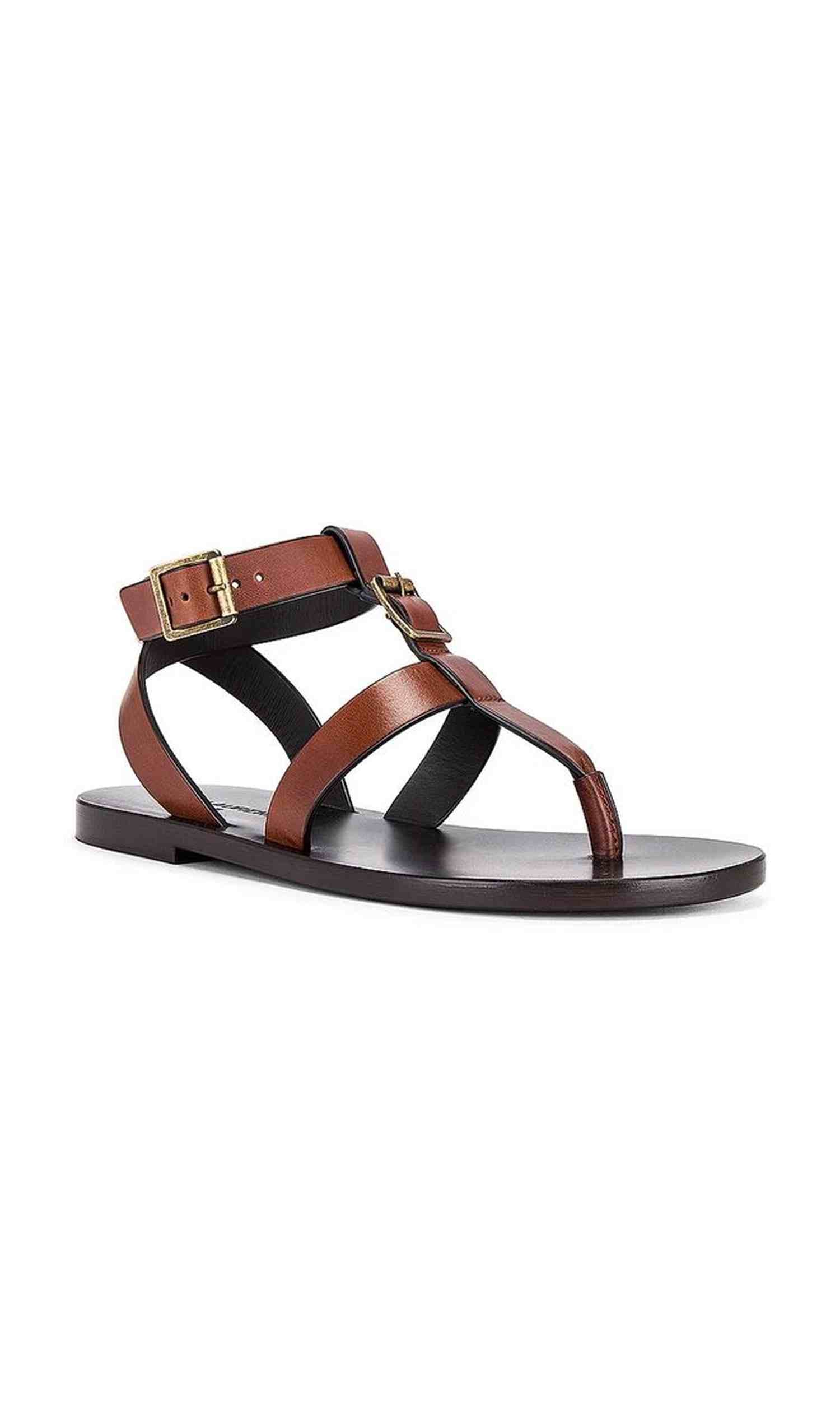 Saint Laurent Leather Hardy Sandals Glam Steals