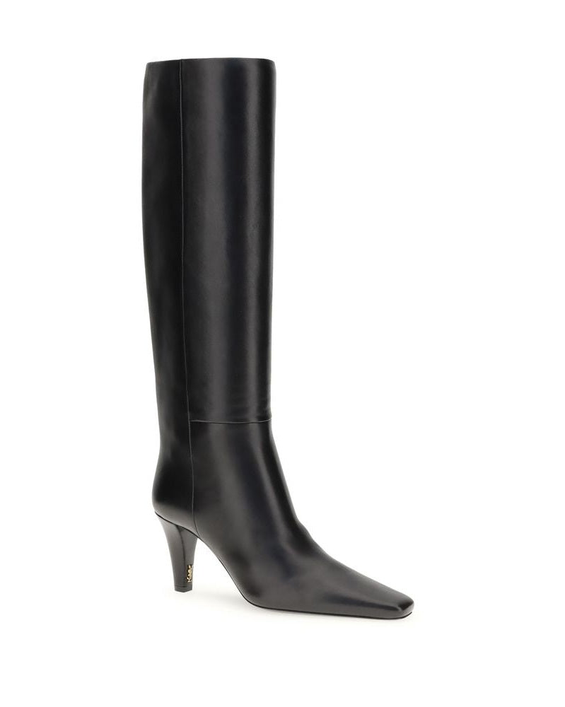 Saint Laurent Leather High Boots Glam Steals