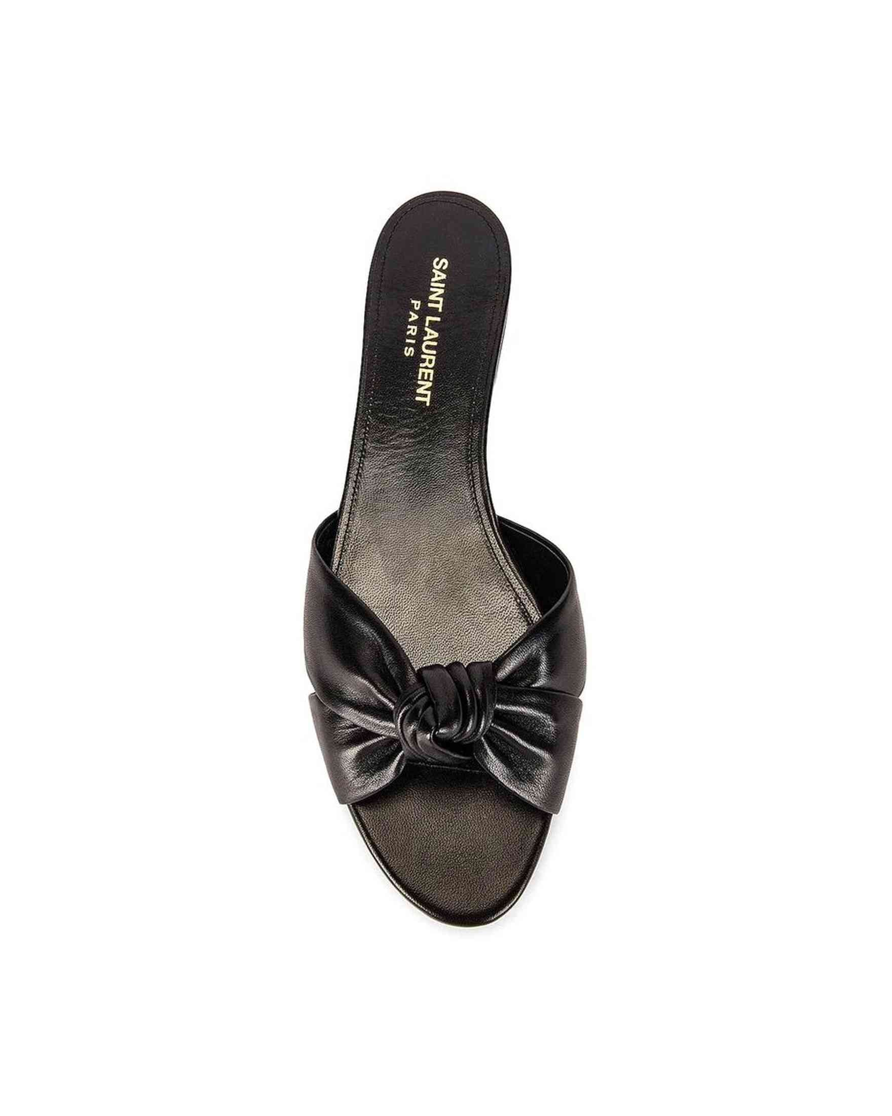 Saint Laurent Leather Slides Glam Steals