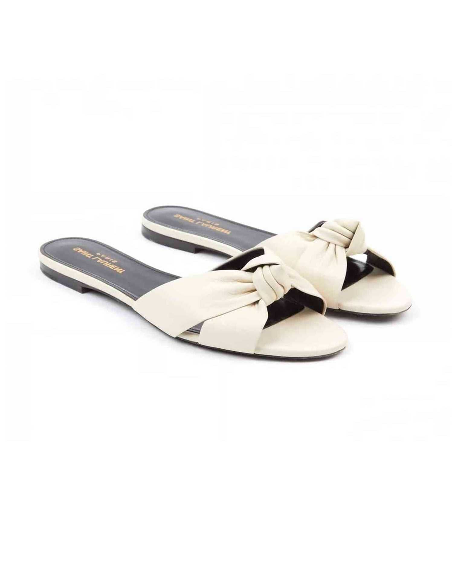 Saint Laurent Leather Slides Glam Steals