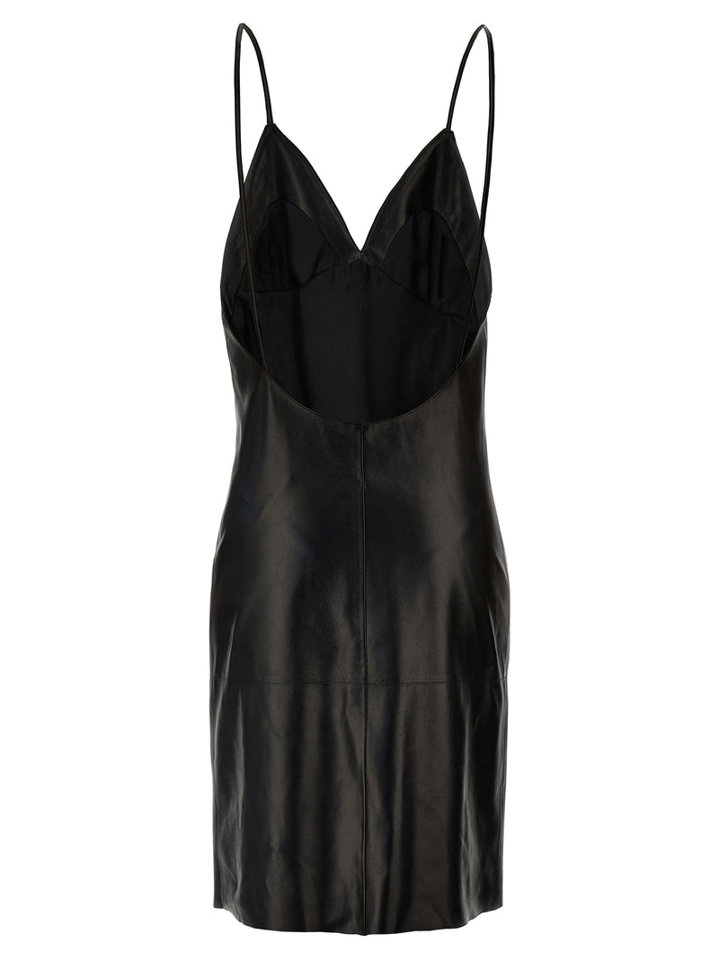 Saint Laurent Leather Slip Dress Glam Steals