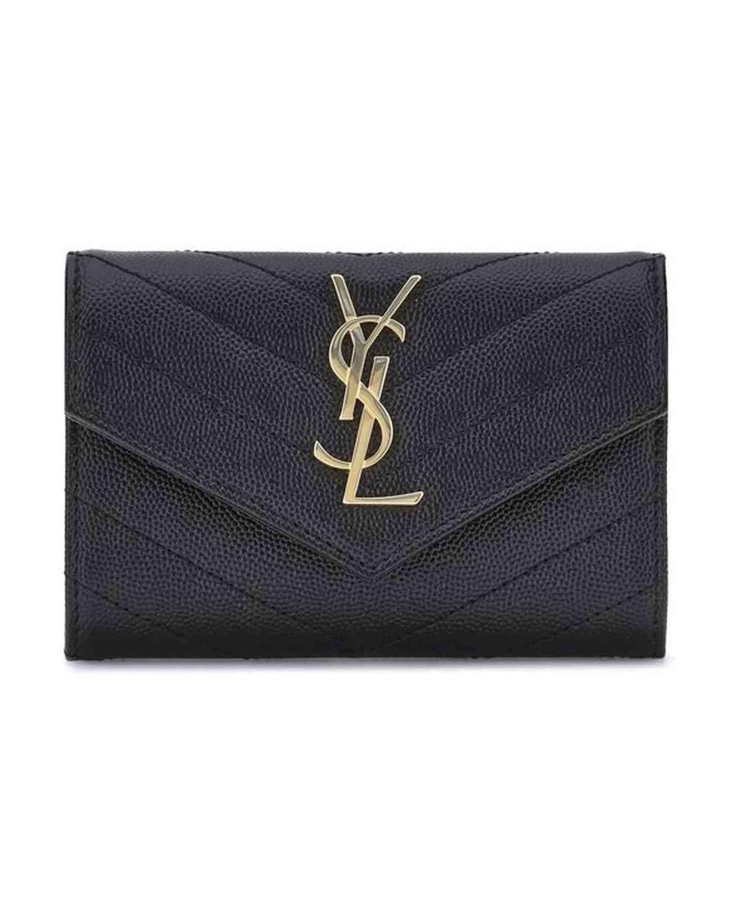 Saint Laurent Leather Wallet Glam Steals