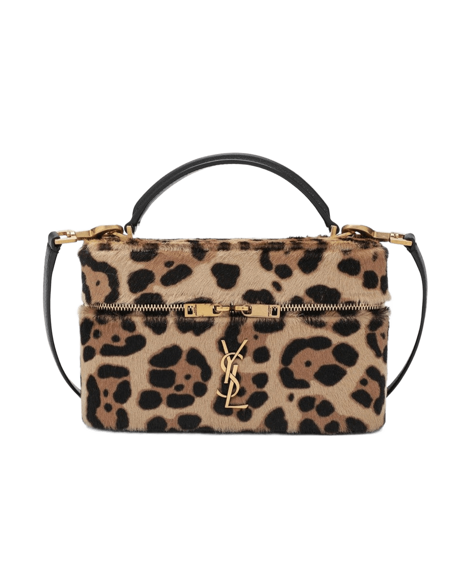 Saint Laurent Leopard-print pony leather GABY Vanity bag