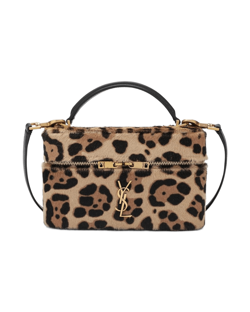 Saint Laurent Leopard-print pony leather GABY Vanity bag Glam Steals