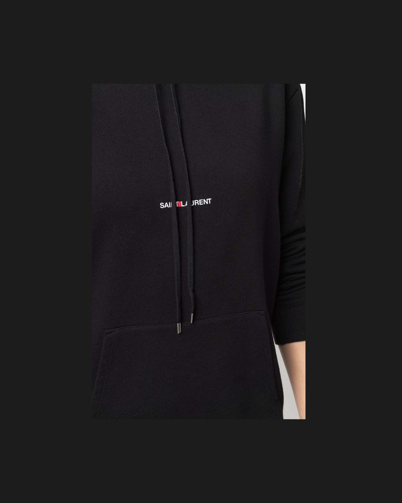 Saint Laurent Logo Print Hoodie Glam Steals