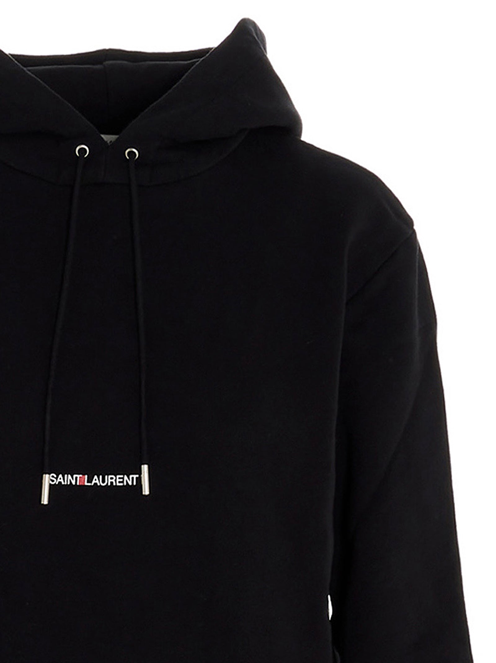 Saint Laurent Logo Print Hoodie Glam Steals
