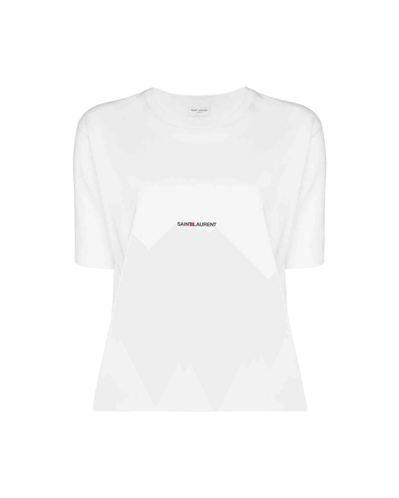 Saint Laurent Logo Print T-Shirt Glam Steals