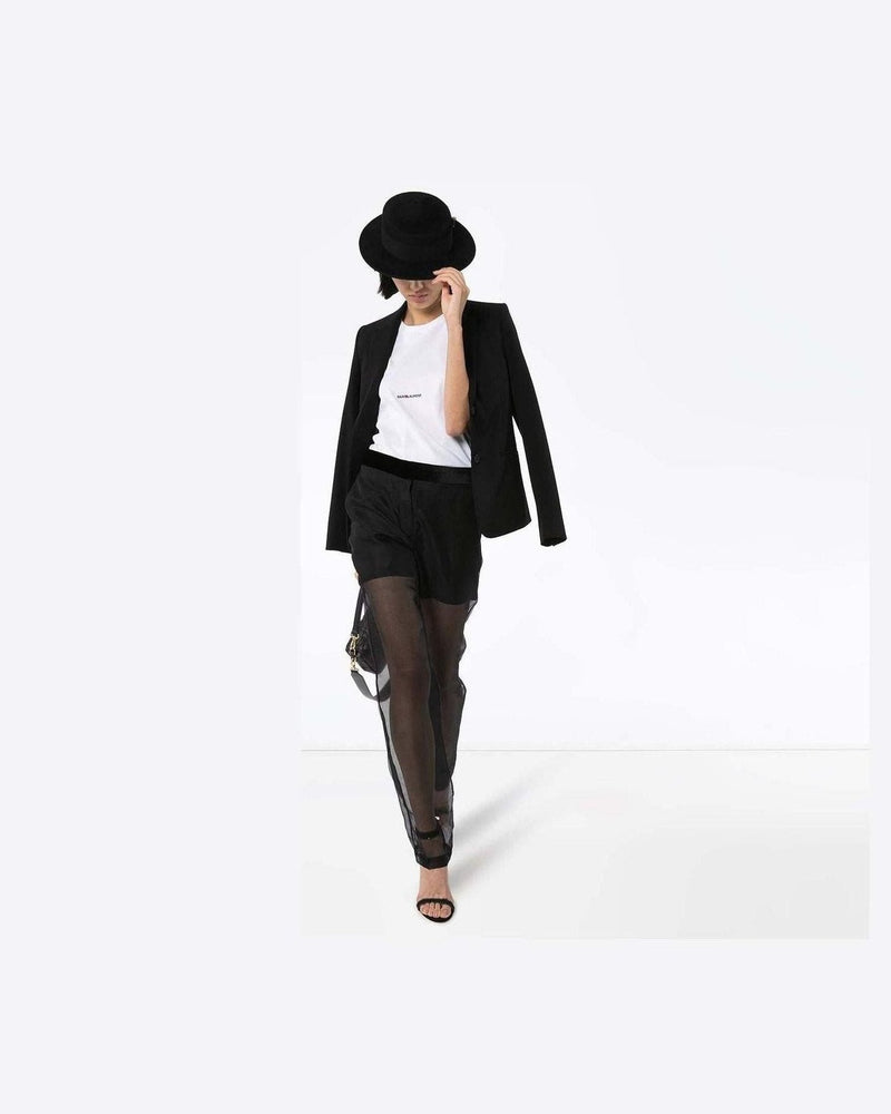 Saint Laurent Logo Print T-shirt Glam Steals