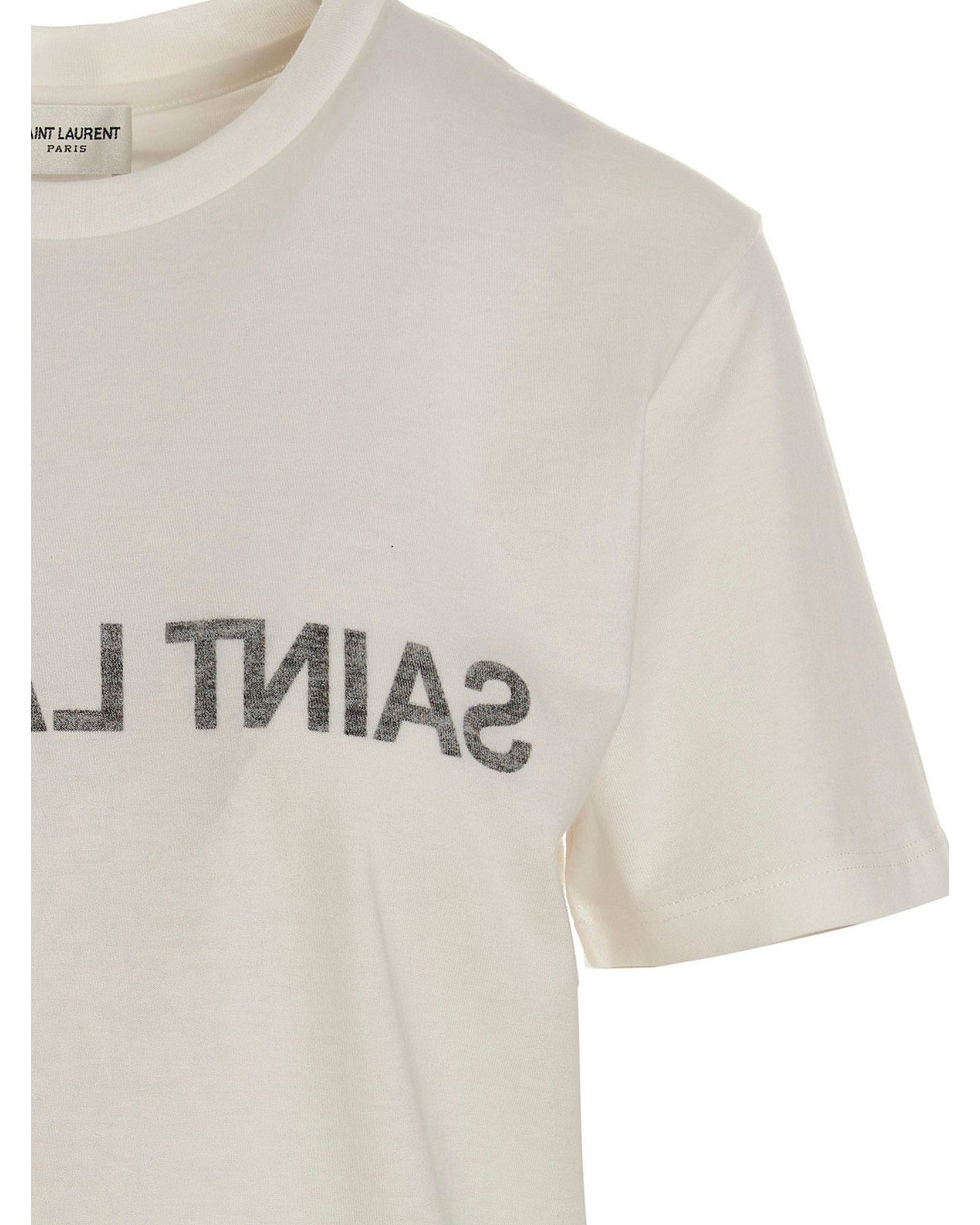 Saint Laurent Logo Print T-shirt Glam Steals