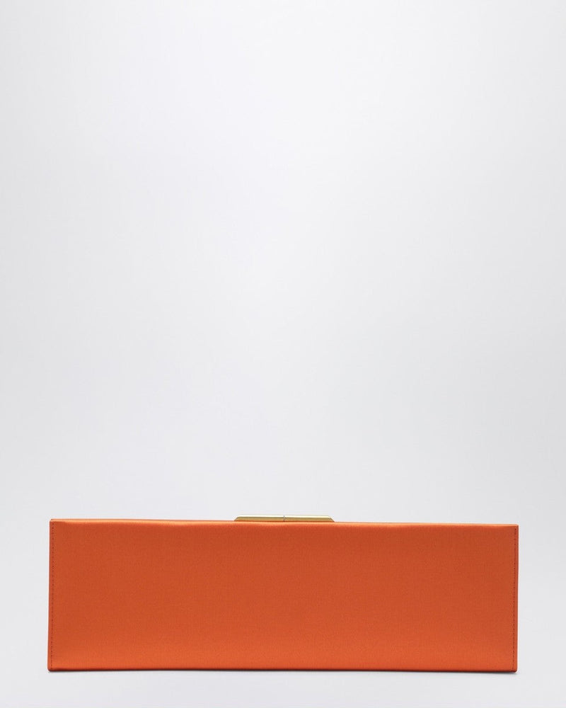 Saint Laurent Orange Satin Midnight Clutch Glam Steals