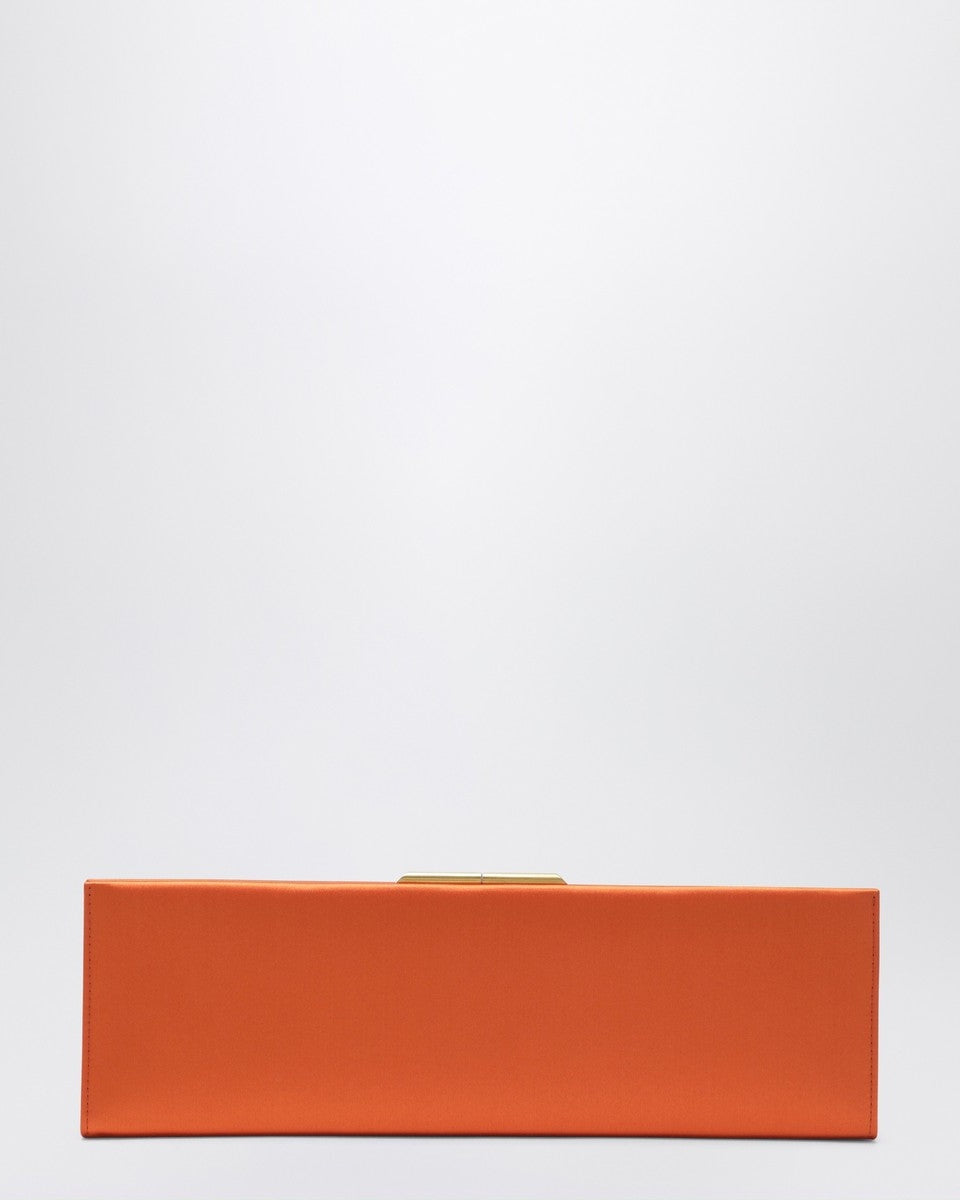 Saint Laurent Orange Satin Midnight Clutch Glam Steals