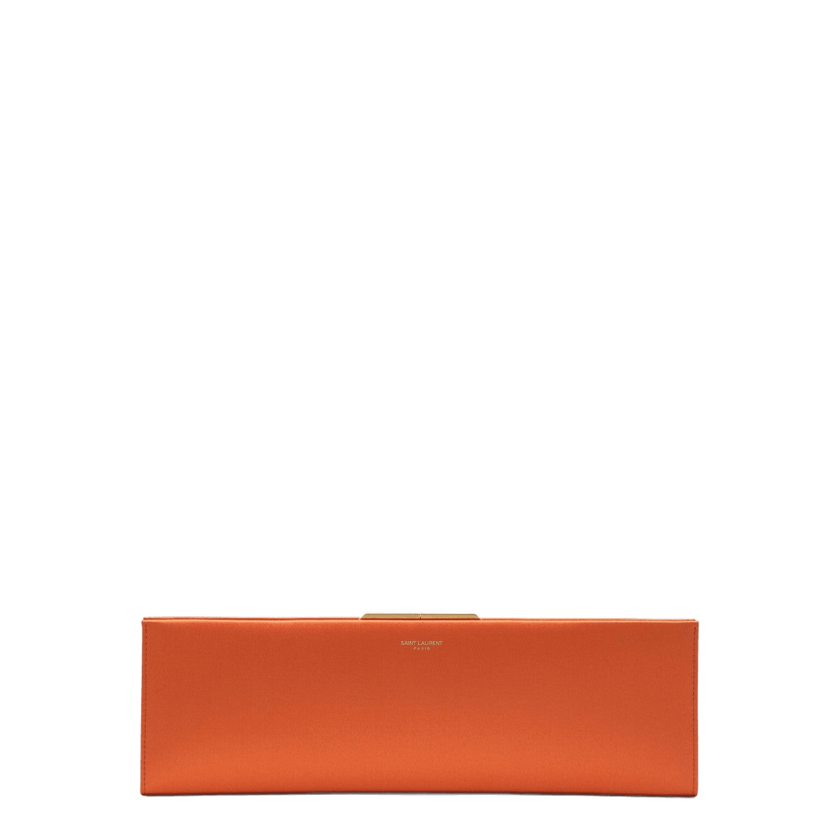 Saint Laurent Orange Satin Midnight Clutch Glam Steals