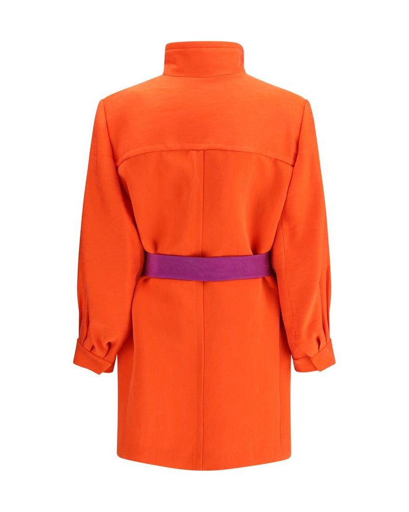 Saint Laurent Orange Silk Coat Glam Steals