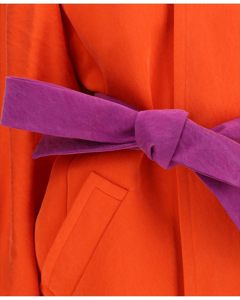 Saint Laurent Orange Silk Coat Glam Steals