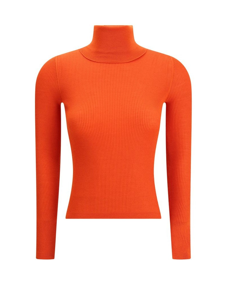 Saint Laurent Orange Wool Turtleneck Sweater Glam Steals