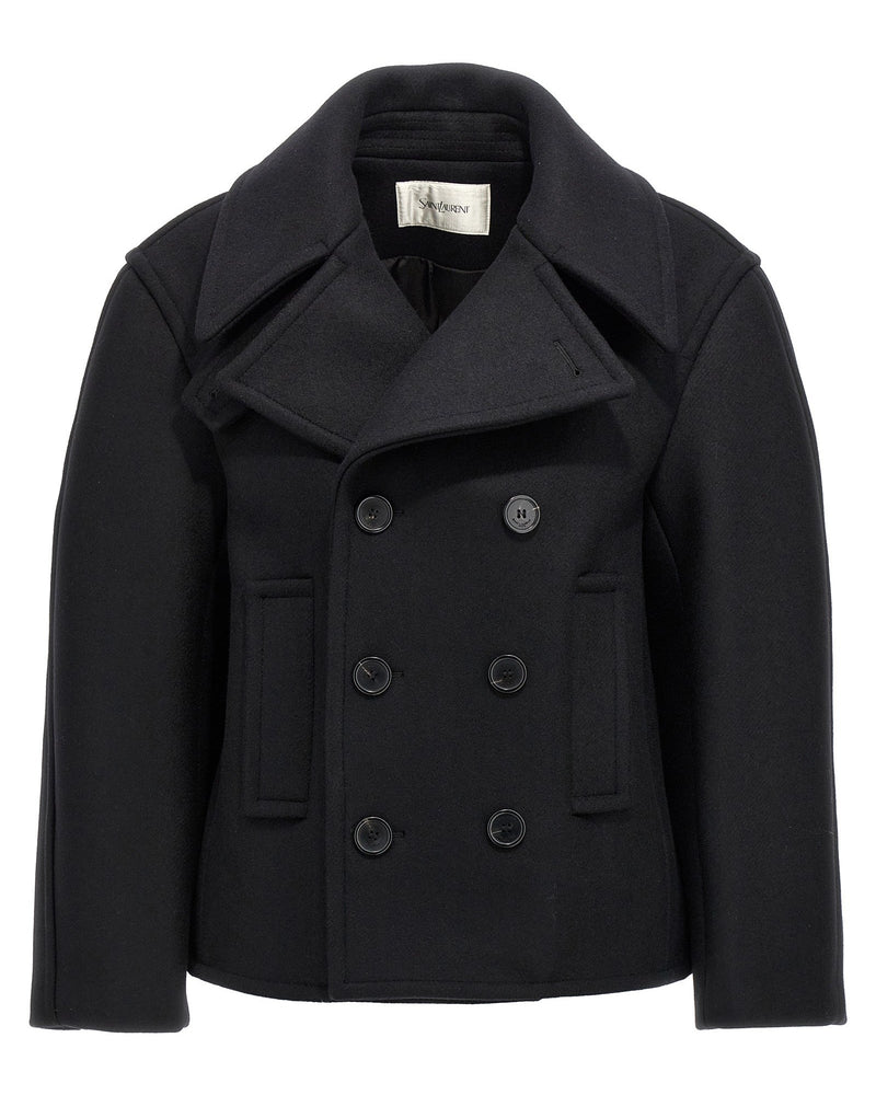 Saint Laurent Oversized Caban Coat Glam Steals