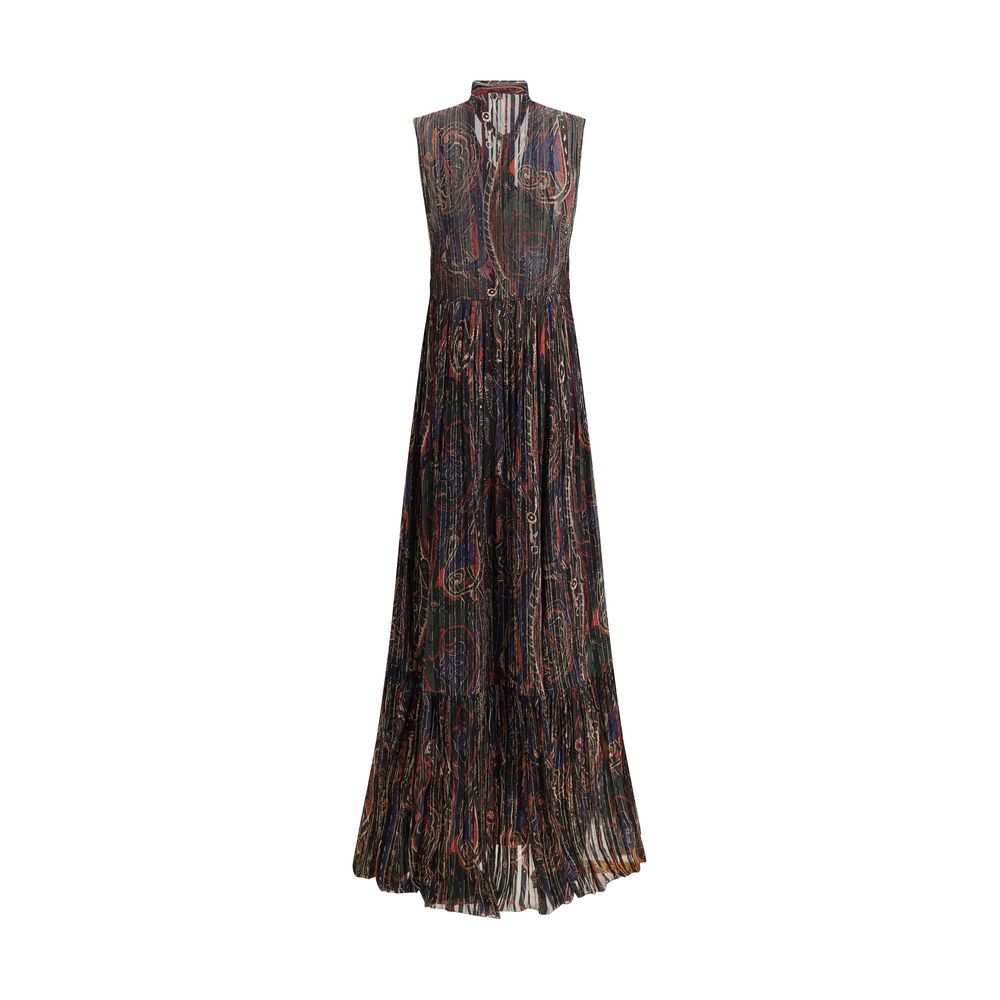 Saint Laurent Paisley Long Dress Glam Steals