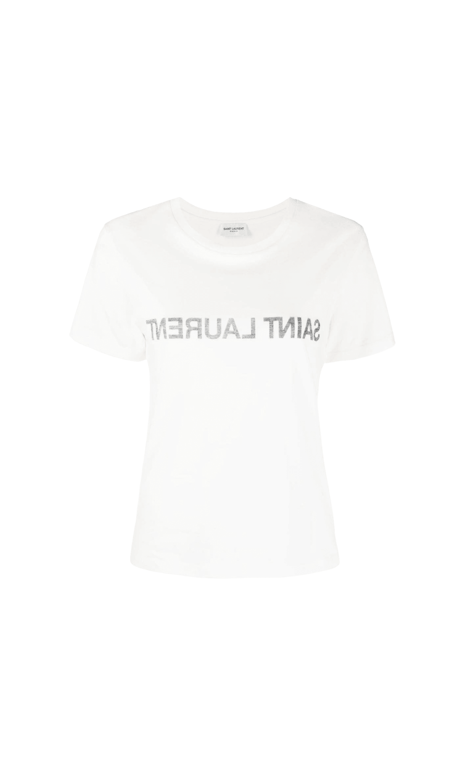 Saint Laurent Reverse Logo Print T-shirt Glam Steals