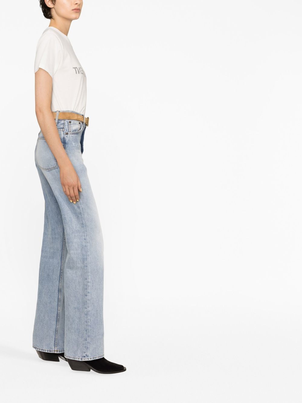 Saint Laurent Reverse Logo Print T-shirt Glam Steals