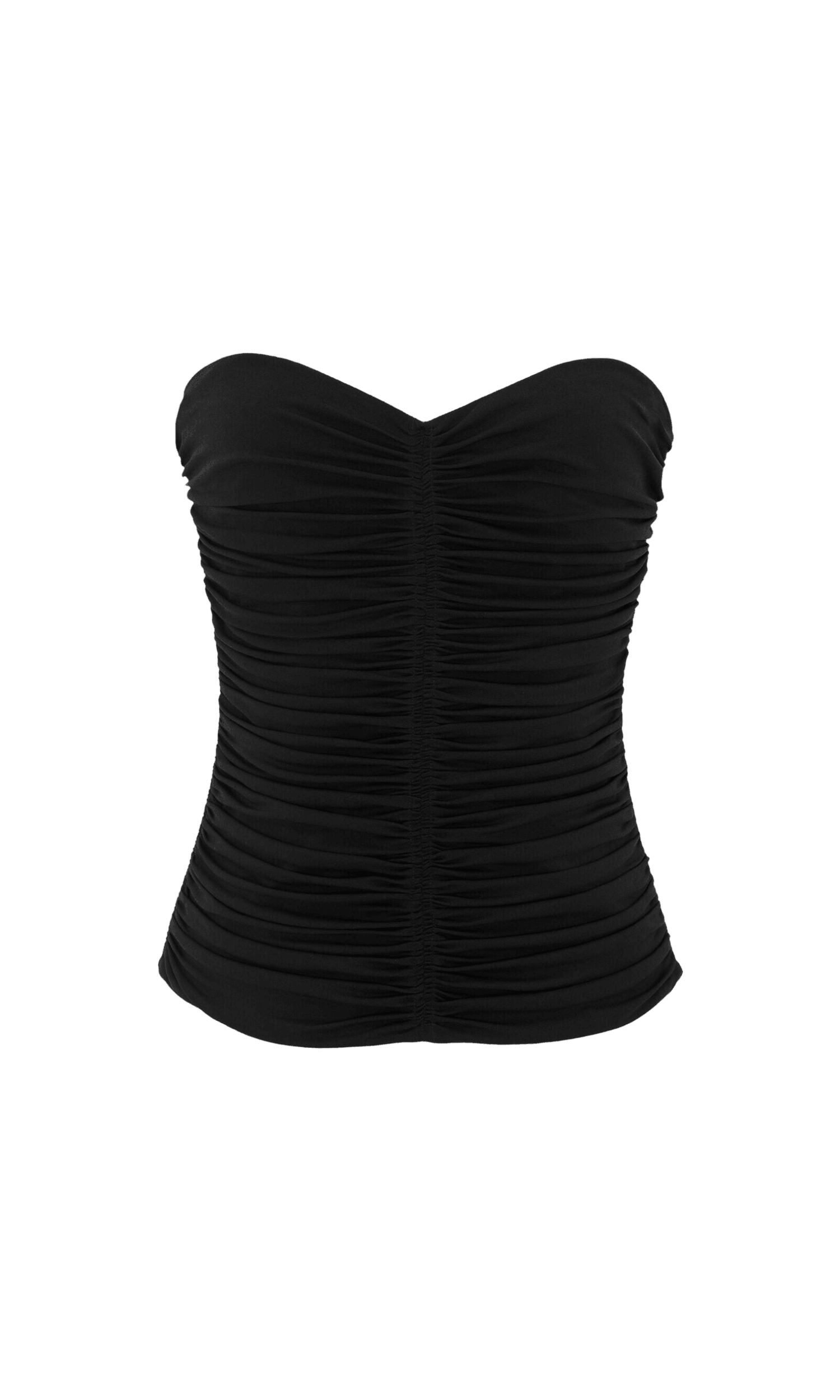 Saint Laurent Ruched Strapless Top Glam Steals