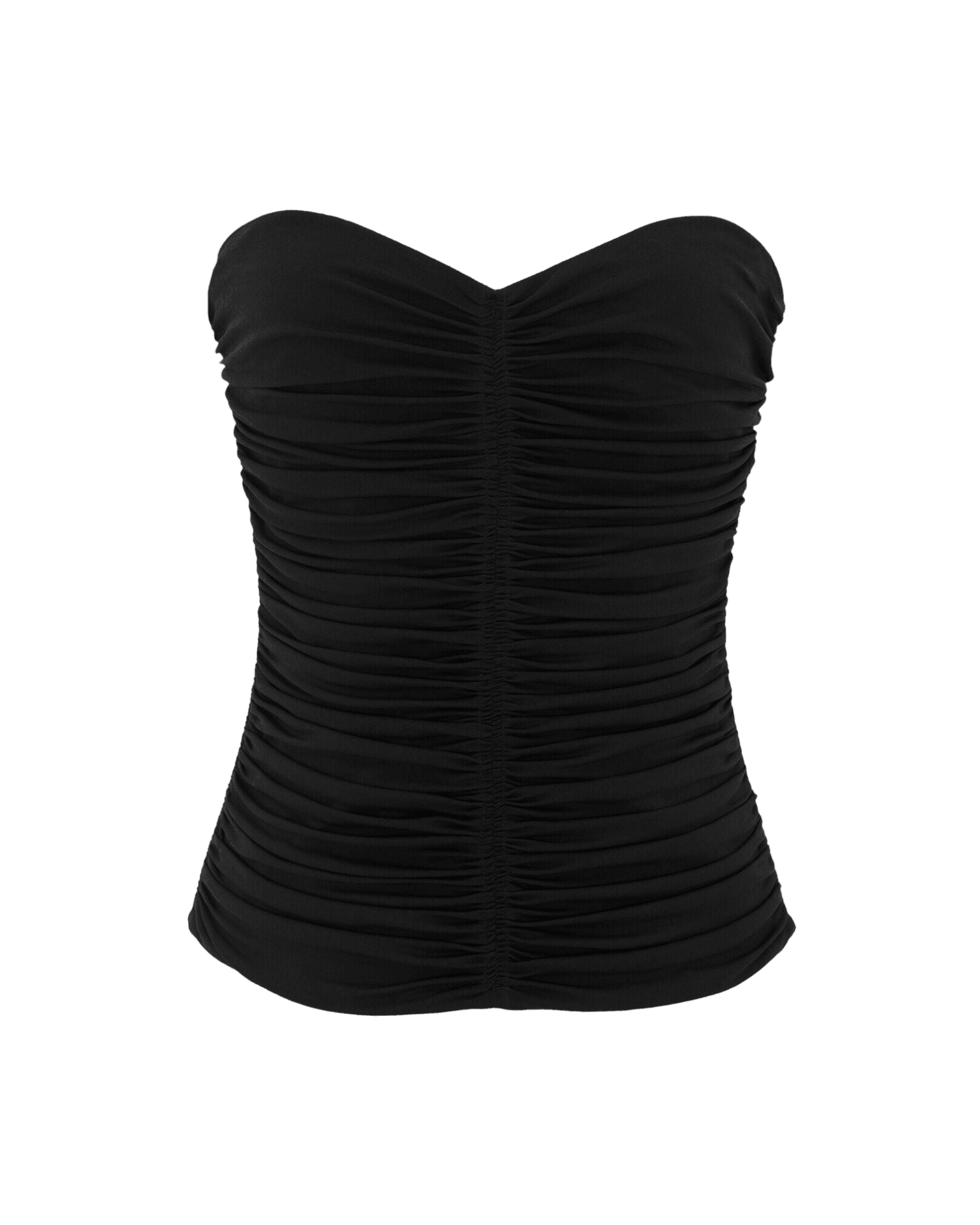 Saint Laurent Ruched Strapless Top Glam Steals