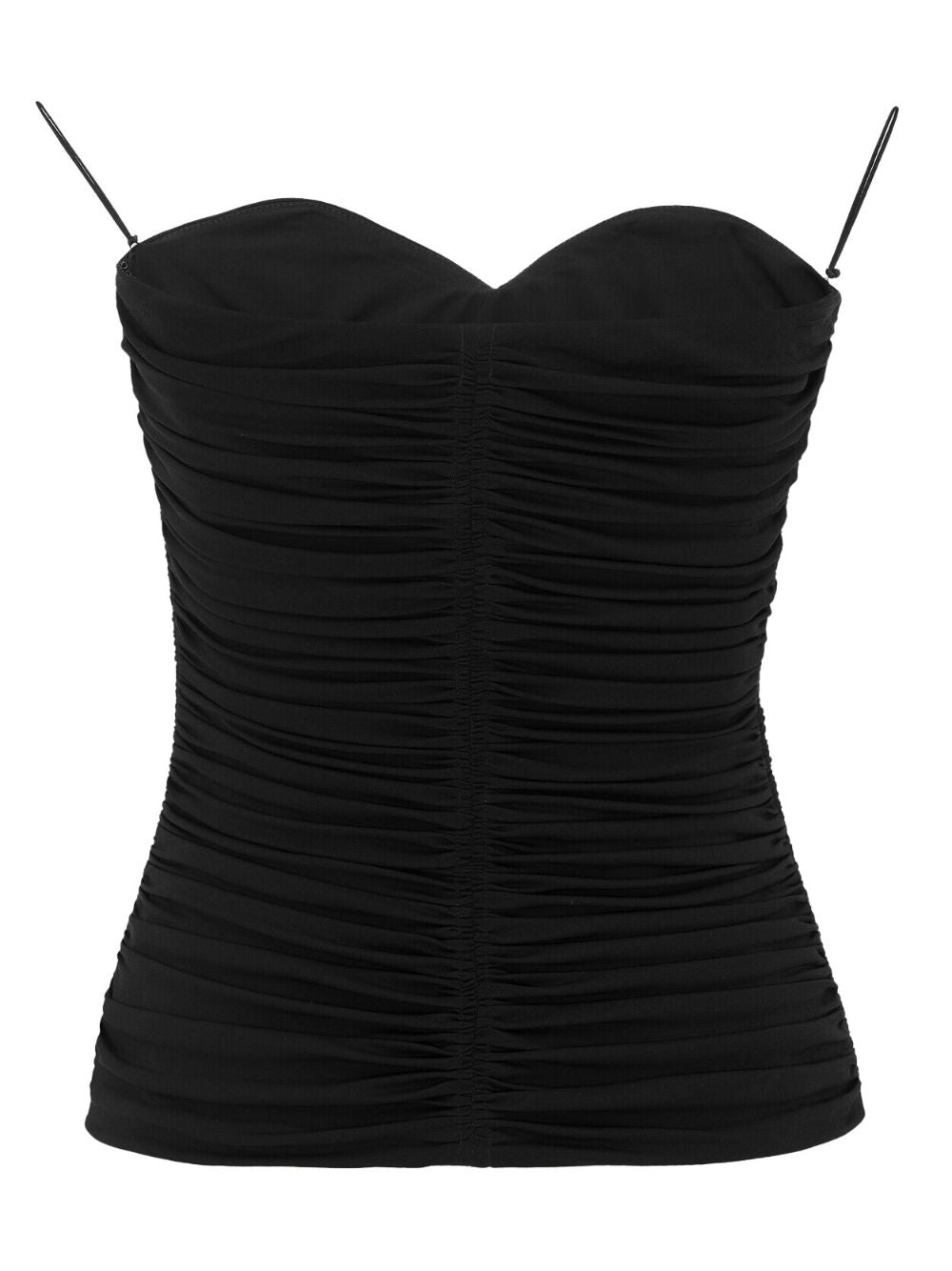 Saint Laurent Ruched Strapless Top Glam Steals